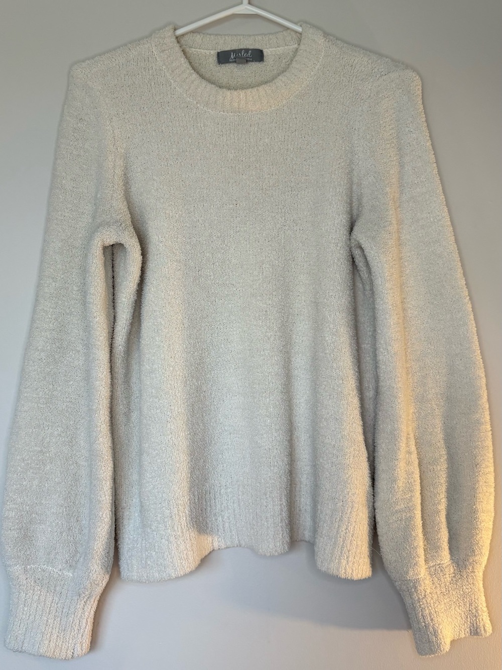 Marled Cream Scoop Crew Sweater